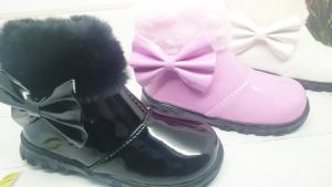 Sepatu Boots Bulu Anak Perempuan Variasi Pita Lucu / Sepatu Boots Resleting Anak Balita Cewek Fashion Trendy / Sepatu Anak Wanita Boots Glossy Kerah Bulu Halus / Sepatu Boots Zipper Anak Modis