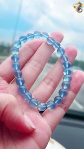 Collection Grade Blue Needle Aquamarine Bracelet