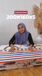 Kasur Busa Lipat 4 Ukuran 200 x 160 x 5 cm | Matras Lantai Lipat