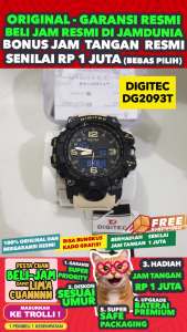 JAM TANGAN DIGITEC ORIGINAL - JAM DIGITEC DG-2093TWH JAM DIGITEC DG2093 JAM DIGITEC 2093 JAM DIGITEC DG2093TWH - Men TR - Rubber - Putih - Diameter 5 CM - Jamdunia / Jam dunia JD18 JAM TANGAN PRIA JAM PRIA JAM TANGAN ANTI AIR # S003