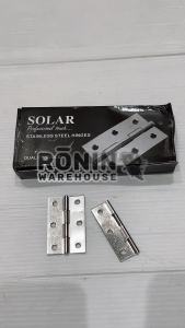 [12set] Engsel tipis stainless SOLAR 2 1/2 3 inch + skrup pintu jendela lemari