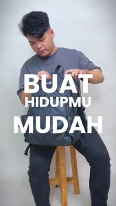 Troveast Folding Bag Travelbag Lipat Kelana Series: Hitam & Grey