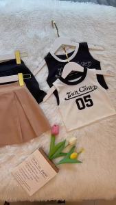 ชุดเซ็ตแฟชั่นสไตล์เกาหลี กระโปรงสุดน่ารัก เสื้อผ้าเด็กผู้หญิง มี 2 สี น้ำหนัก 5-25 กิโล ราคาเซ็ต CCB สีเขียว สีม่าแดง สีดำ สีน้ำ สีแดง สีเขียว