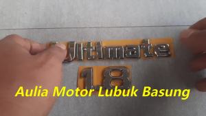 Emblem Bagasi Tulisan Ultimate Chrome Pisah untuk Nissan Livina Grand Livina 1.5 cc dan 1.8 cc