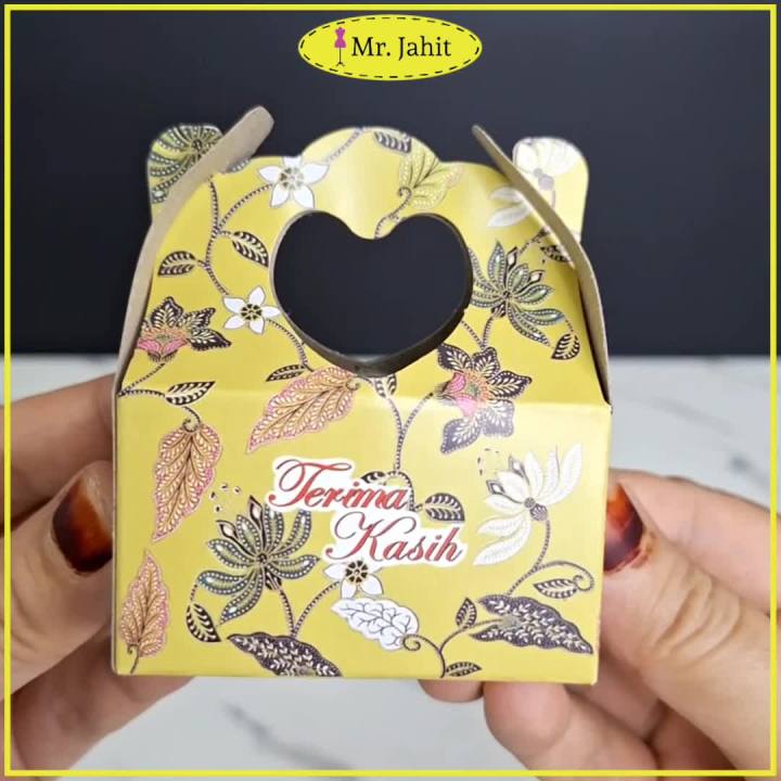 100pcs KT16123 Kotak Jajan Kotak Telur Kotak Gula Door Gift Goodies Box