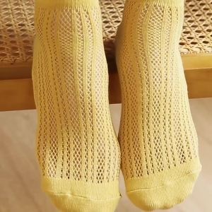 FH-P252 Kaos Kaki Wanita Motif Polos Pattern Garis / Kaoskaki Pola Pendek Semata Kaki Fashion Korea