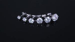JewelryPalace Moissanite GRA D Color Total 0.6ct 1ct 2ct 3ct 4ct 6ct S925 Sterling Silver Stud Earrings for Woman