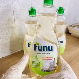 Nước Rửa Chén Funu 750ml Ultra Clean Không Màu Không Mùi Tẩy Sạch Nhanh Vết Bẩn Dầu Mỡ Khử Sạch Mùi Tanh An Toàn Da Tay Soika