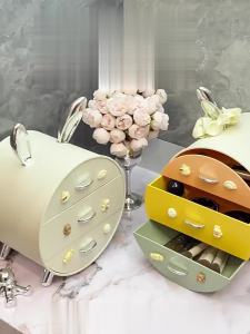 BW-K179 Rak Susun Kelinci Rak Kosmetik Serbaguna Cute Stuff Organizer / Rak Laci Mini Colorfull