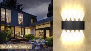 Delivery within 3 days LED Wall Light Aluminum Modern Style Indoor outdoor Wall Lamp IP65 Waterproof Up Down Corridor Lights for Home Stairs Bedroom Bedside Bathroom Lighting Hard Wired