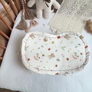 Gối Xô Sơ Sinh Gối Xô Lót Đầu Trần Bông Sợi Tre Mềm Mịn Cao Cấp Thấm Hút Mồ Hôi Cho Bé Sơ Sinh