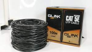 GLINK รูปร่าง GLG5002 OUTDOOR สาย CAT5E GOLD SERIES - ความยาว 100 เมตร
