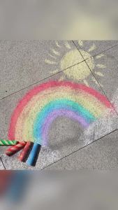 Washable Sidewalk Chalk - Joan Miro Design - Non-Toxic Educational Activity for Kids - Constructive Playthings