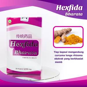 Obat Gastritis Asam Lambung Tukak Lambung Hexfida Bharata Kemasan 250g isi 50 Kapsul Berlisensi BPOM & MUI