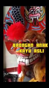 Barongan Kayu besar kain panjang barogan termurah + kain panjang dan jamang lebar mainan anak tradisional