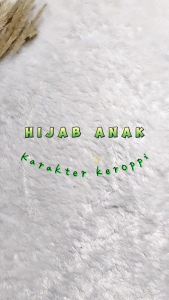 Hijab Anak Perempuan Karakter Keroppi Jilbab Instan Anak Boneka Kerudung 3 4 5 6 Tahun