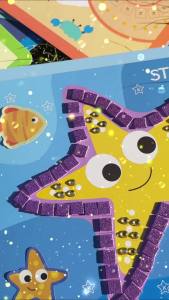 Joan Miro ชุดสติ๊กเกอร์โมเสกดินแดนแห่งสัตว์ทะเล Mosaic Sticker Art-Ocean Journey สำหรับเด็ดเดินทาง