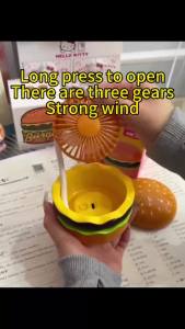 2024 new hamburger shaped mini fan