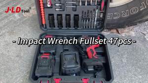 JLD Impact full set murah 47pcs Impact jld tool 88v original 350NM bor impact pembuka baut 1/2“ 13mm