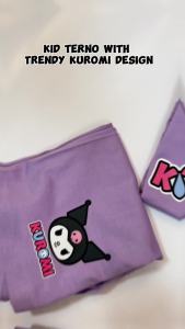 KUROMI 2-IN-1 Ternos Set: High-Quality Cotton T-Shirt & Shorts for Kids