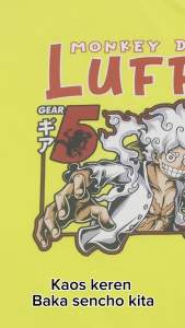 Kaos Luffy Anime One Piece Katun Adem - Desain Grafis Casual untuk Remaja dan Dewasa