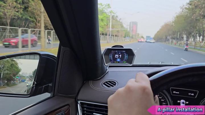 AHVU Y03 Car HUD Auto Head Up Display GPS Digital Speedoeter With