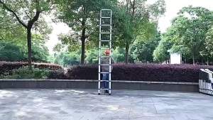 REAIM Tangga Telescopic 5.1M Portabel Rumah Tangga Tangga Lipat Aluminium Teleskopik