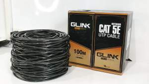 Glink GLG5002 GOLD (แพ็คคู่) สายแลน CAT5E UTP CABLE 100M OUTDOOR รับสมัครดีลเลอร์ทั่วประเทศ รับสมัครดีลเลอร์ทั่วประเทศ