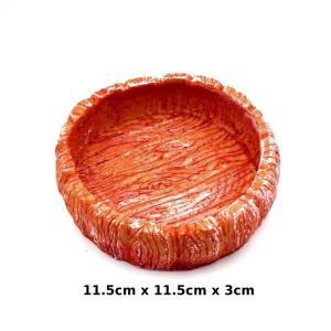 Reptile Food Water Dish Reptile Bowl Resin Pets Feeding Plate Tortoise Snakes Lizard Tarantula
