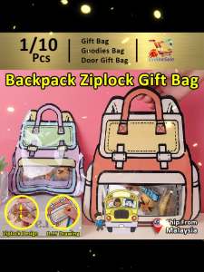 DIY Backpack-Themed Ziplock Gift Bags for Kids | Colorful Resealable Party Favor Bags | Birthday Present Packaging (147)