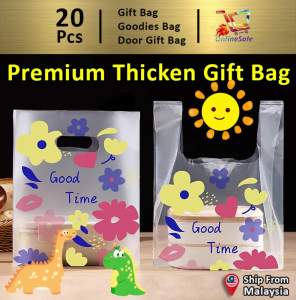 Gift Bag 20Pcs Goodies Good Time Premium Food Grade Quality Thicken (145) Transparent Clear Plastic Bag Full Moon Thank You Snack Baking Packing Bag