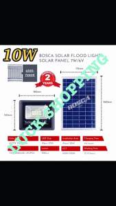 BOSCA 2 Year Warranty 10W Heavy Duty Solar Led Outdoor Flood Light Street Lamp IP65 Waterproof With Remote S01-10W