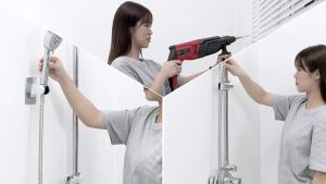 ที่วางฝักบัวแบบถ้วยดูด ที่ติดฝักบัว ที่แขวนฝักบัว ติดผนัง ไม่ต้องเจาะ ติดง่าย ไม่ทำลายกระเบื้อง