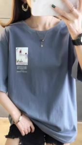 MIZUKI Casual Oversize Loose Womens T-shirt Summer Celebrity T-shirt Top Clothes B-A2