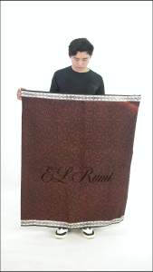 Sarung Batik Cap ELRUMI Pekalongan Pria Motif Abstrak Cokelat