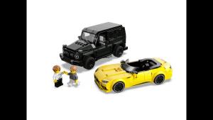 LEGO Speed Champions 76924 Mercedes-AMG G 63 & Mercedes-AMG SL 63  (806 Pieces) Mainan Susun (10 Tahun+)