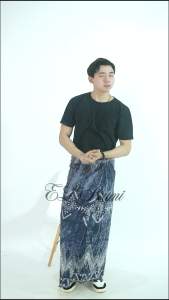 Sarung Batik Pria Cap Elrumi Katun Candimekar Motif Terlaris Boto Abstrak
