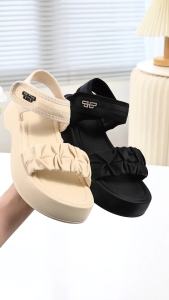 Giày Sandal Nữ MWC 2467 - Giày Sandal Nữ Quai Ngang Nhún Năng Động Trẻ Trung Đế Cao 5CM Hack Dáng