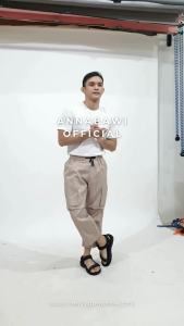 Celana Sirwal Cargo Pria Dewasa Outdoor Polos Bahan Katun