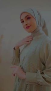 BAJU GAMIS PESTA KONDANGAN NIBRAS LARAS SAGE GREEN