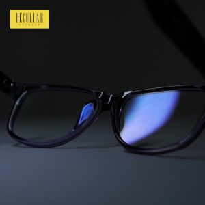 Peculiar Boss Square Frame Fashion Glasses Anti-Radiation Computer Eyewear Replaceable Lenses For Men And Women