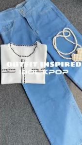 NURAN - Celana Panjang Highwaist Kulot Silang Baggy Loose Jeans