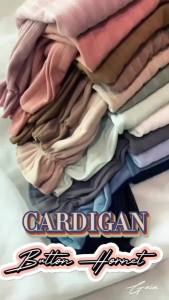 Kardigan Crop Rajut Hornet Lengan Panjang Balon GAYA KOREA TERBARU