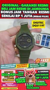 JAM TANGAN DIGITEC ORIGINAL - JAM DIGITEC DG-5119TGR JAM DIGITEC DG5119 JAM DIGITEC 5119 JAM DIGITEC DG5119TGR - Men TR - Resin - Hijau - Diameter 4 CM - Jamdunia / Jam dunia JD18 JAM TANGAN PRIA JAM PRIA JAM TANGAN ANTI AIR # S003