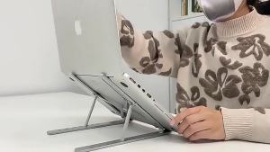 Laptop Stand Portable Foldable Laptop Holder Aluminium Metal Riser Ergonomic for NotebookTablet Stand/phone holder