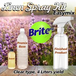 Linen/Room Perfume Spray Clear Type Easymix Kit 4L Yield Max (Earn P700 plus in profits)