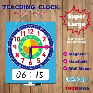 Montessori Teaching Aids Clock Educational Hour Minute Second Cognition Colorful Clocks Toys Three-needle Linkage Detachable Toy