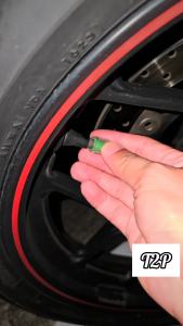 T2P Fluorescent Car/Motorcycle Tyre Valve Caps Luminous Stem Caps Glow The Dark Tire Accessories