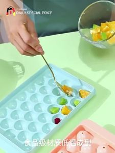 Cool Summer 37 Grids Ice Cube Molder Round / Diamond / Square Shaped Ice Cube Silicone Ice Cube Mold with Lid Ice Cream Tray Whiskey Cocktail Cold Drink