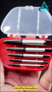Allefix Alat Pembuka Baut Kran Rusak Pipe Screw Extractor Set 5PCS 6656